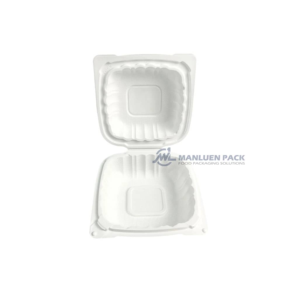 Wl P61 Manluen White Clamshell Container