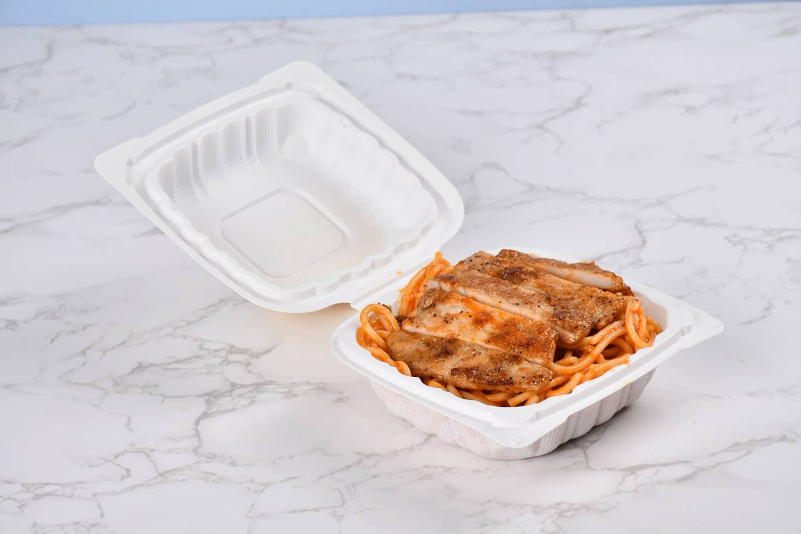 Wl P61 Manluen Takeout Plastic Clamshell Containers